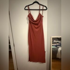 Here Comes the Sun Rustic Red Slip Dress